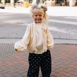 Retro Twill Pants - Polka Dot - Charcoal