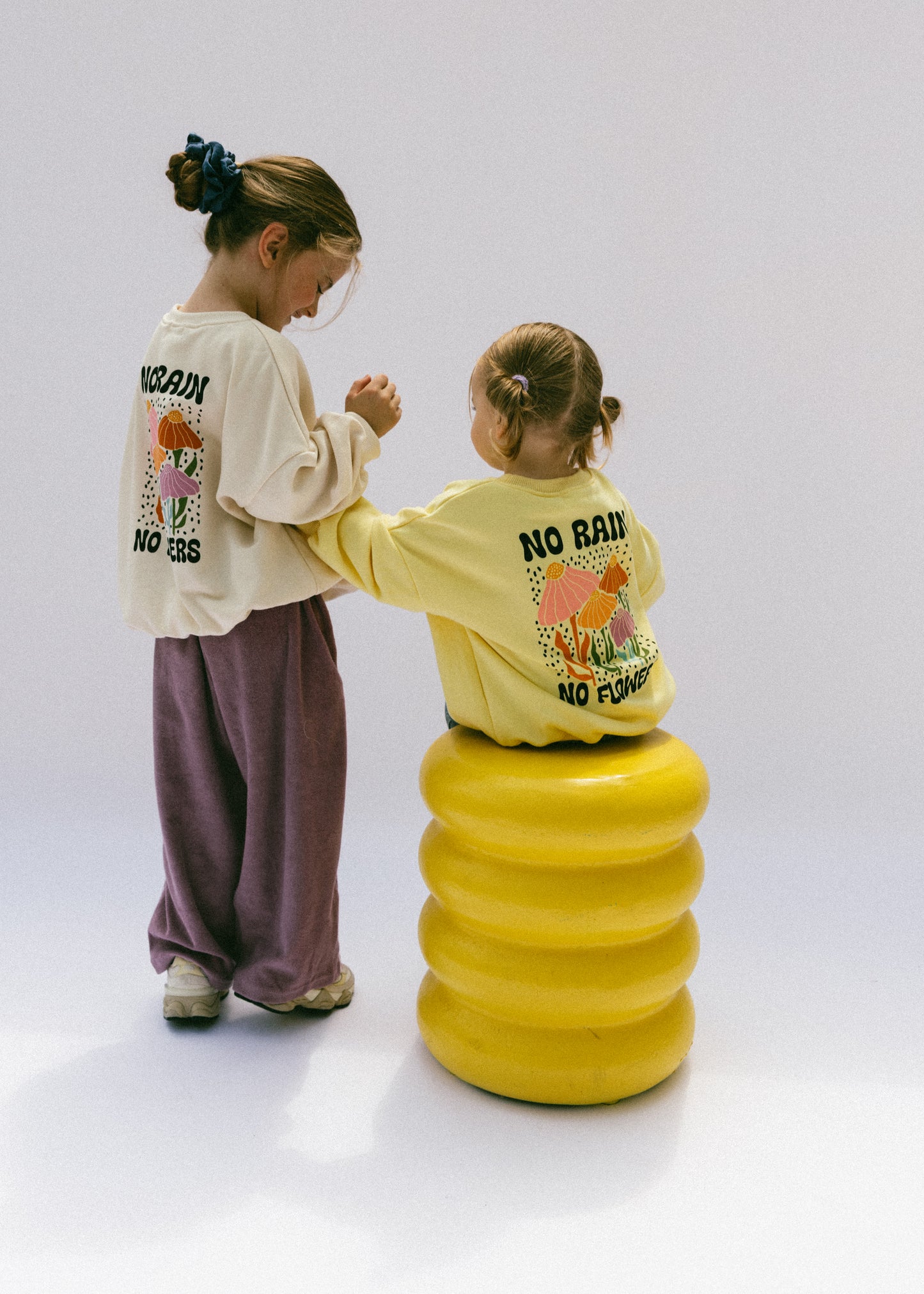 Graphic Crewneck- Flowers- Yellow