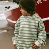 Striped Hoodie- Olive