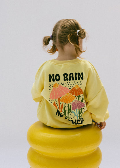 Graphic Crewneck- Flowers- Yellow