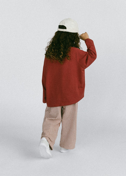 Baggy Long Sleeve- Vintage Red