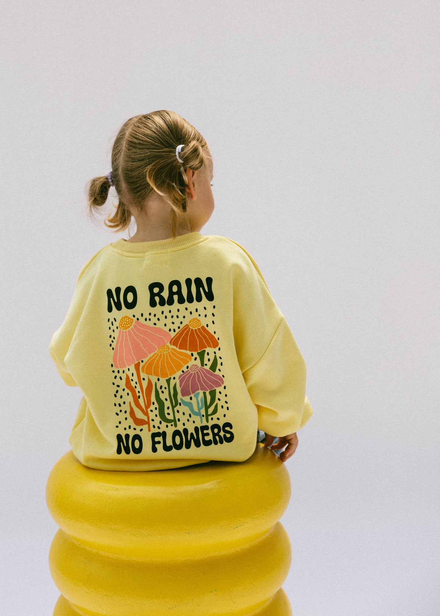Graphic Crewneck- Flowers- Yellow