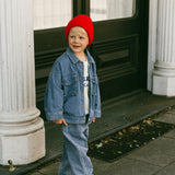 Denim Cargo Jacket- True Blue