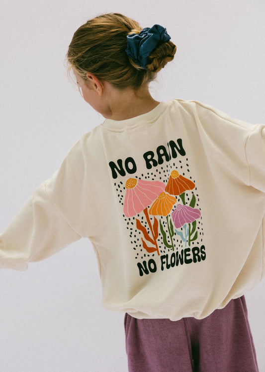 Graphic Crewneck- Flowers- Sand