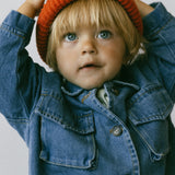 Denim Cargo Jacket- True Blue