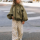 Retro Twill Pants- Polka Dot- Ivory