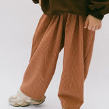 Check Pants- Tan & Red