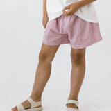 Pin Striped Shorts- Red