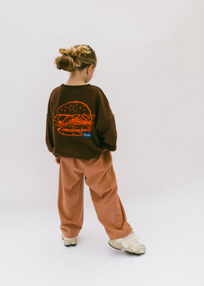 Check Pant- Tan & Red