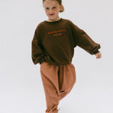 Graphic Crewneck- Burger- Brown