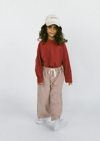 Baggy Long Sleeve- Vintage Red