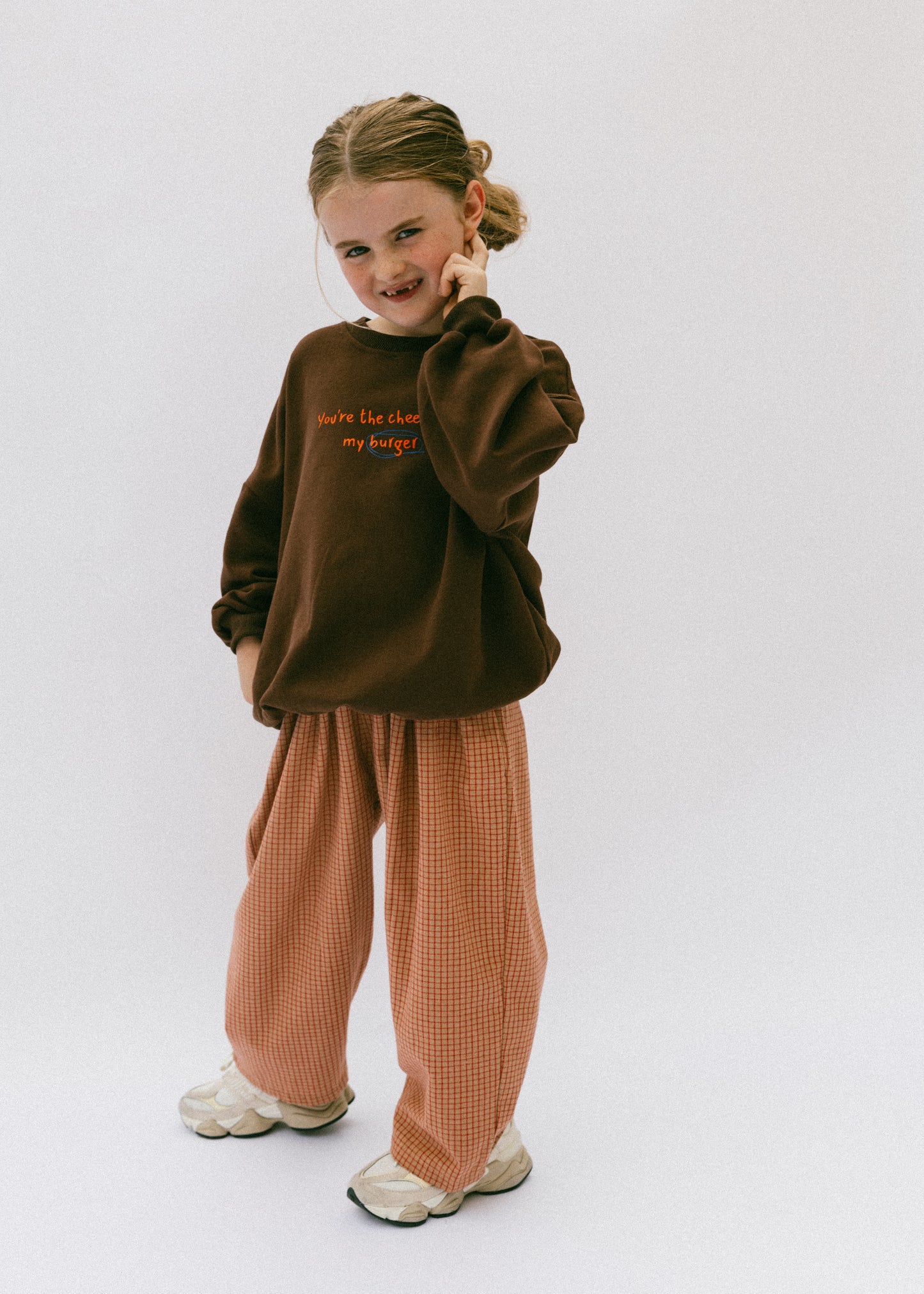 Check Pant- Tan & Red