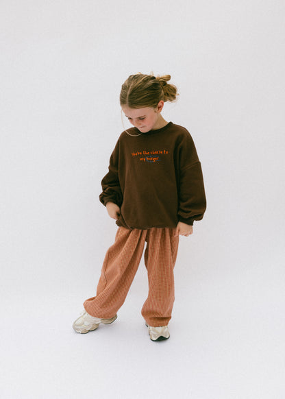 Check Pant- Tan & Red