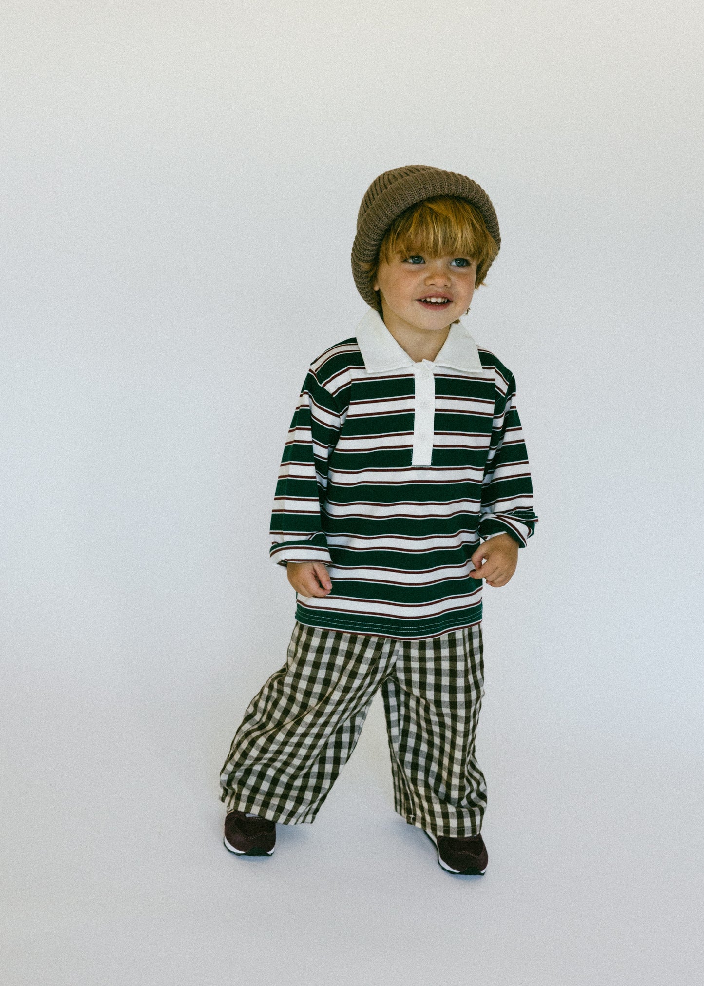 Soft Gingham Pants- Brown