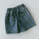 Wide Leg Denim Shorts- Medium Wash