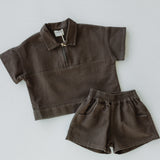 Cargo Zip Polo- Brown