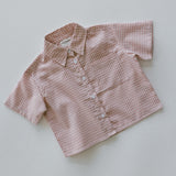 Boxy Button Up- Pink