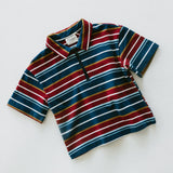 Vintage Stripe Zip Polo