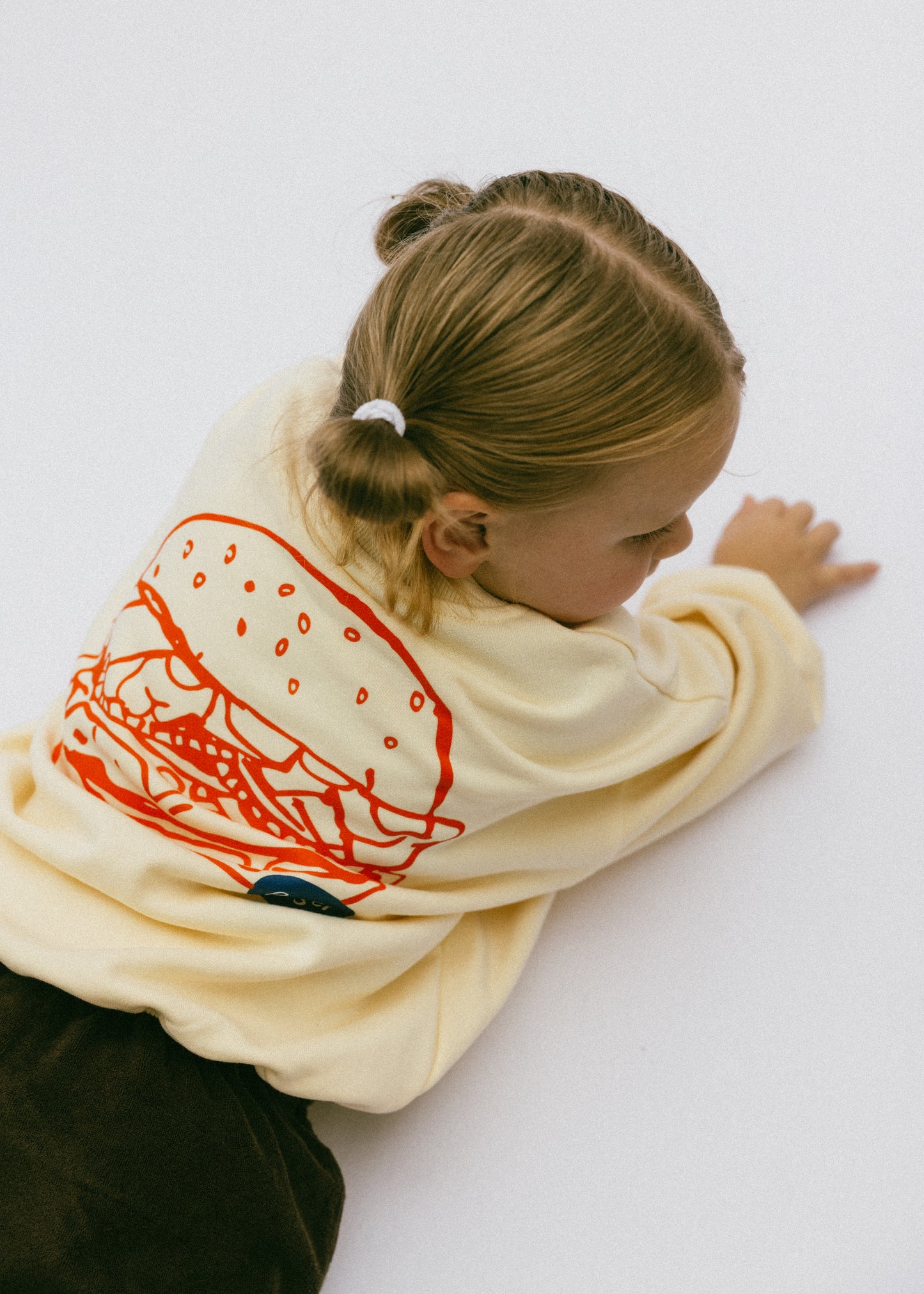 Graphic Crewneck- Burger- Butter Yellow