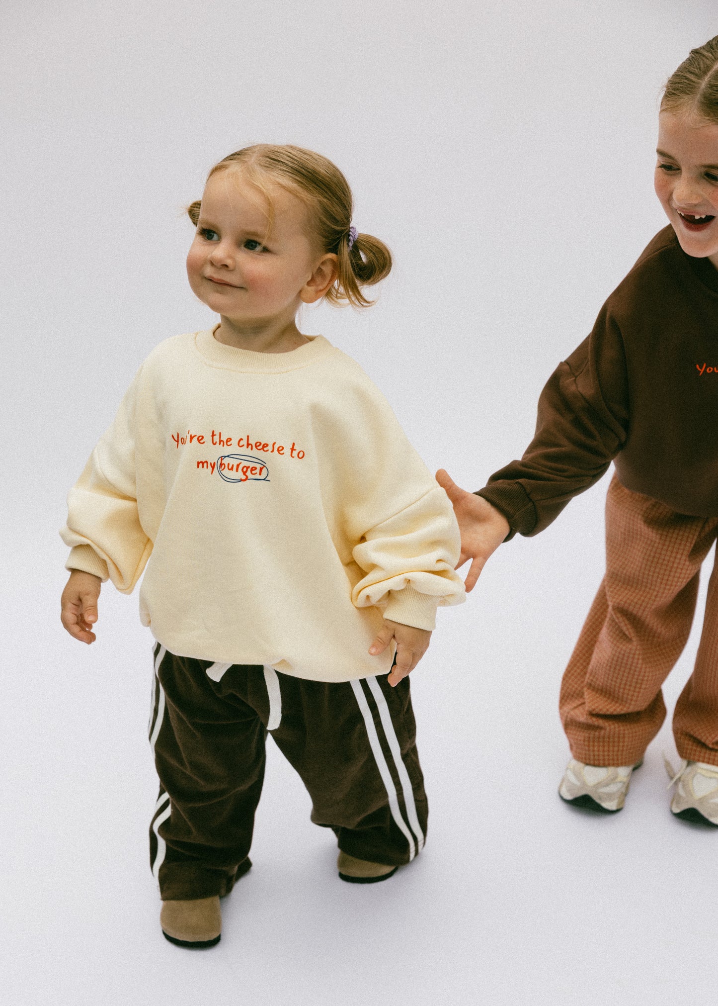 Graphic Crewneck- Burger- Butter Yellow