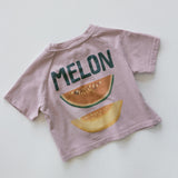 Pocket Graphic Tee- Melon- Dusty Pink