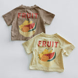 Pocket Graphic Tee- Fruit- Vintage Yellow