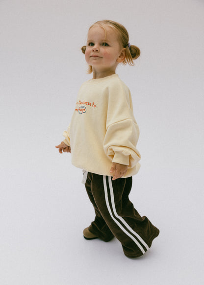 Racer Terry Pants- Chocolate