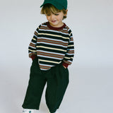 Retro Stripe Long Sleeve- Navy