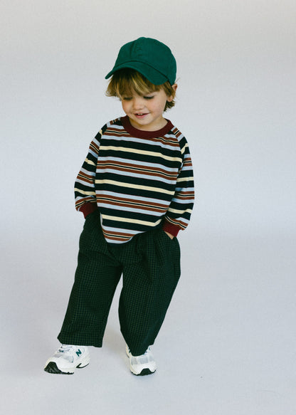 Retro Stripe Long Sleeve- Navy
