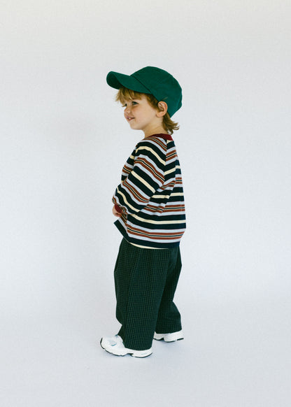 Retro Stripe Long Sleeve- Navy
