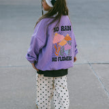 Graphic Crewneck- Flowers- Lilac