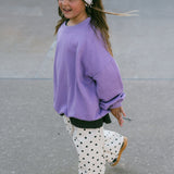 Graphic Crewneck- Flowers- Lilac