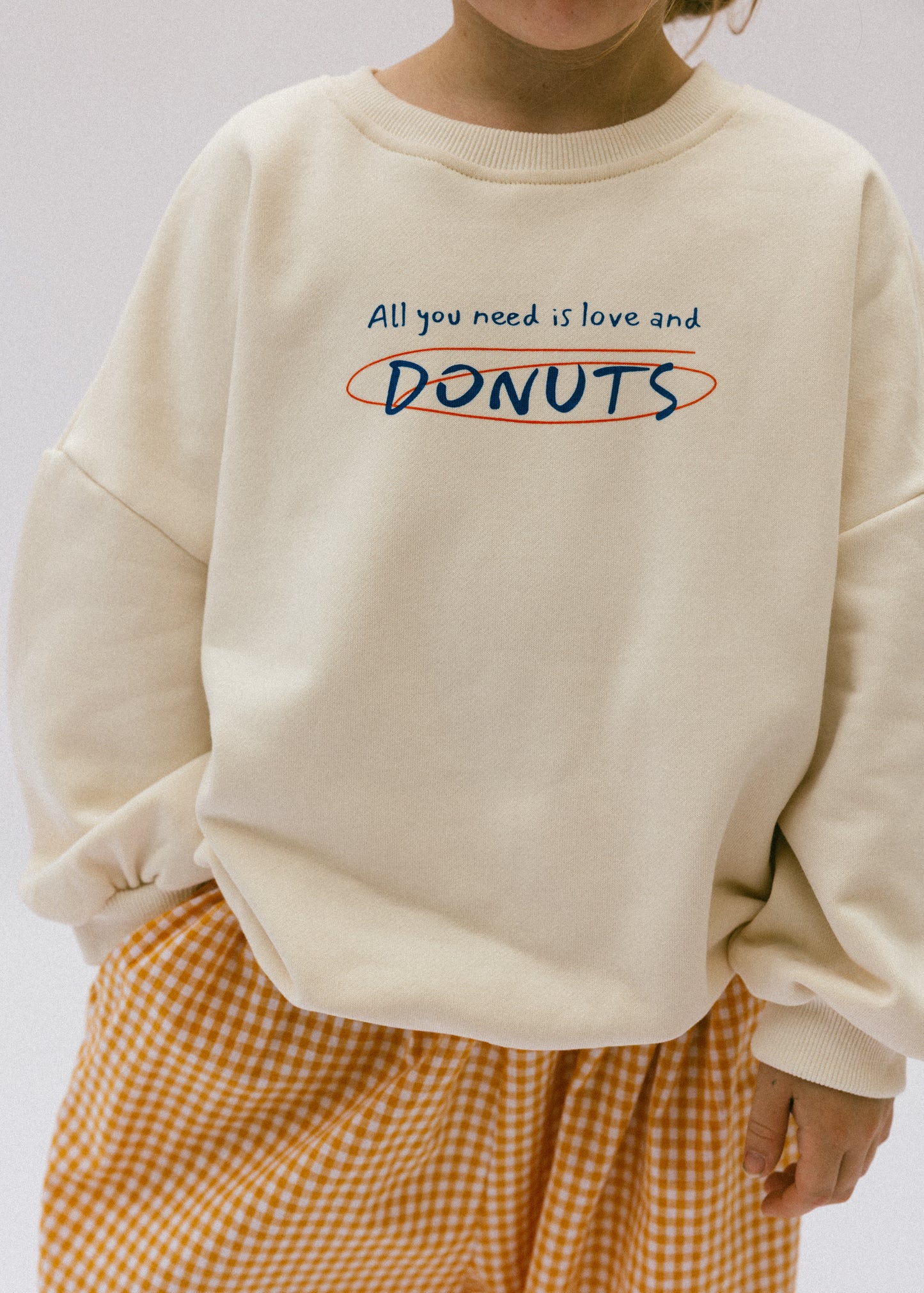 Graphic Crewneck- Donuts- Cream