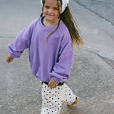 Graphic Crewneck- Flowers- Lilac