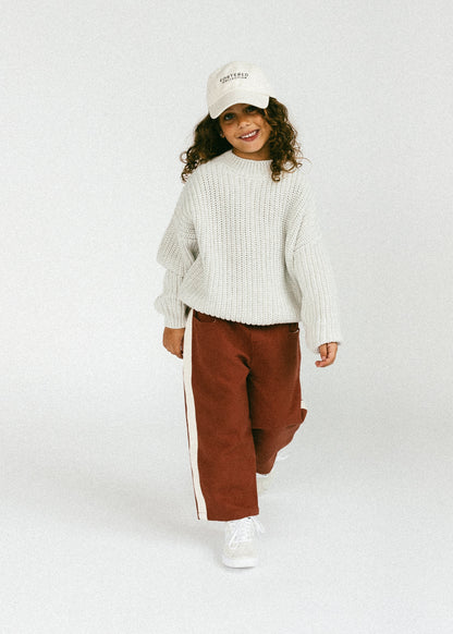 Side Stripe Pants- Brick