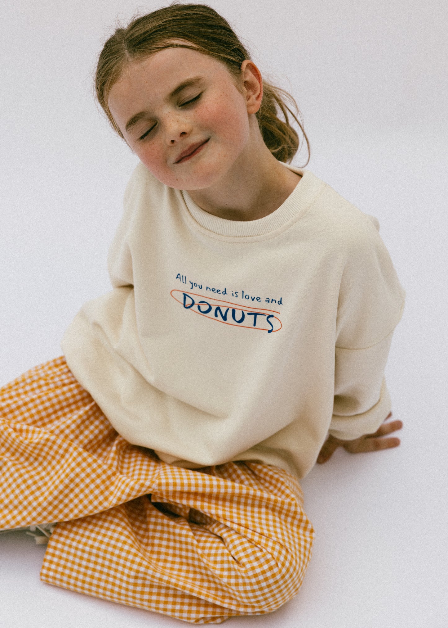 Graphic Crewneck- Donuts- Cream