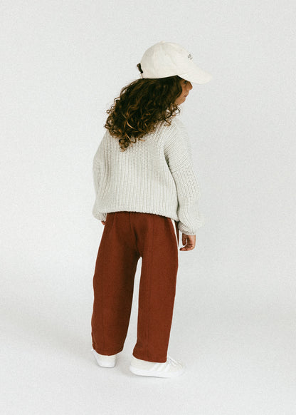 Side Stripe Pants- Brick