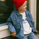 Denim Cargo Jacket- True Blue