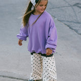 Graphic Crewneck- Flowers- Lilac