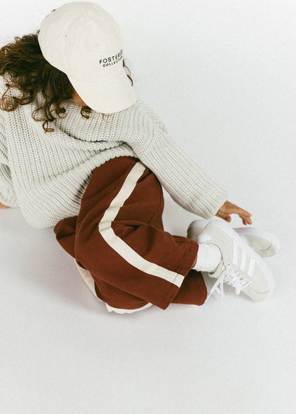 Side Stripe Pants- Brick