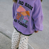 Graphic Crewneck- Flowers- Lilac