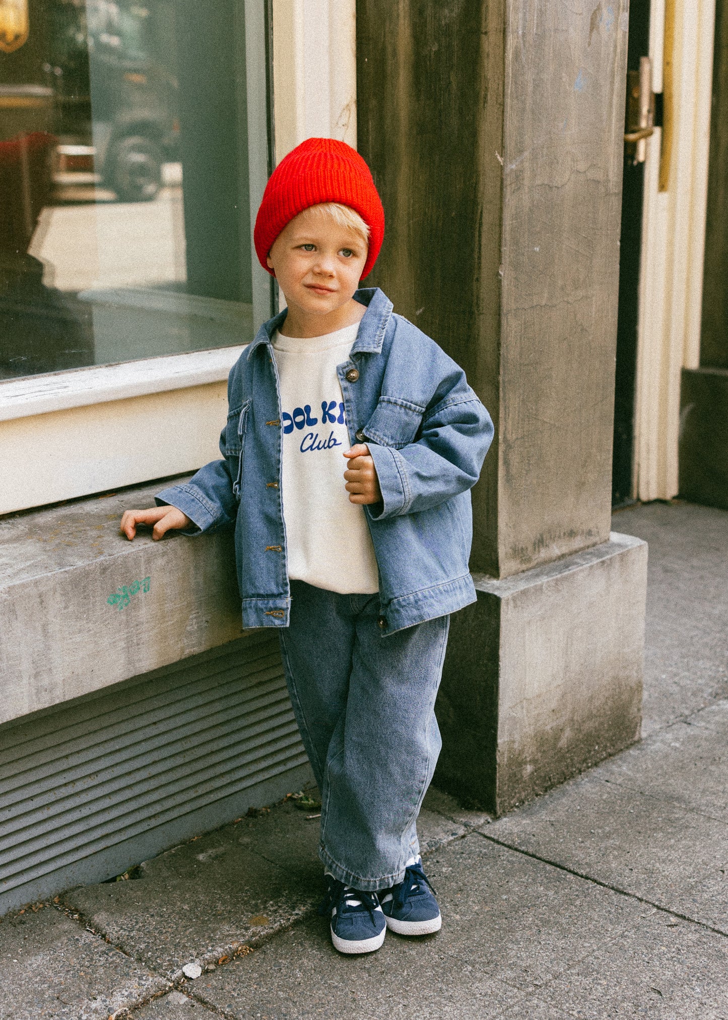 Denim Cargo Jacket- True Blue