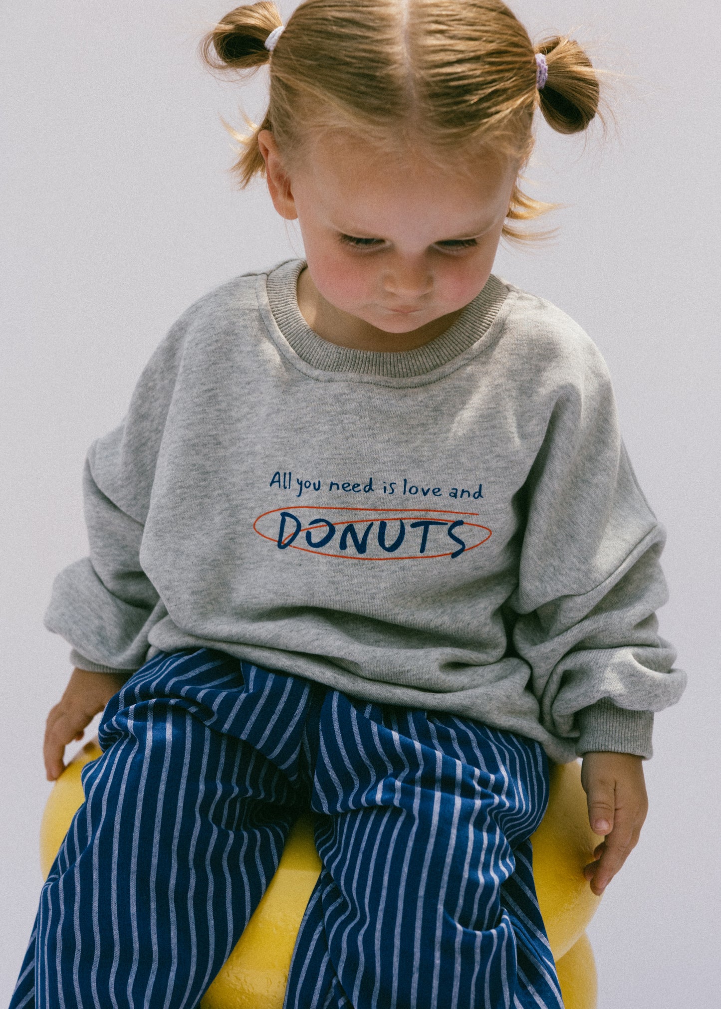 Graphic Crewneck- Donuts- Gray