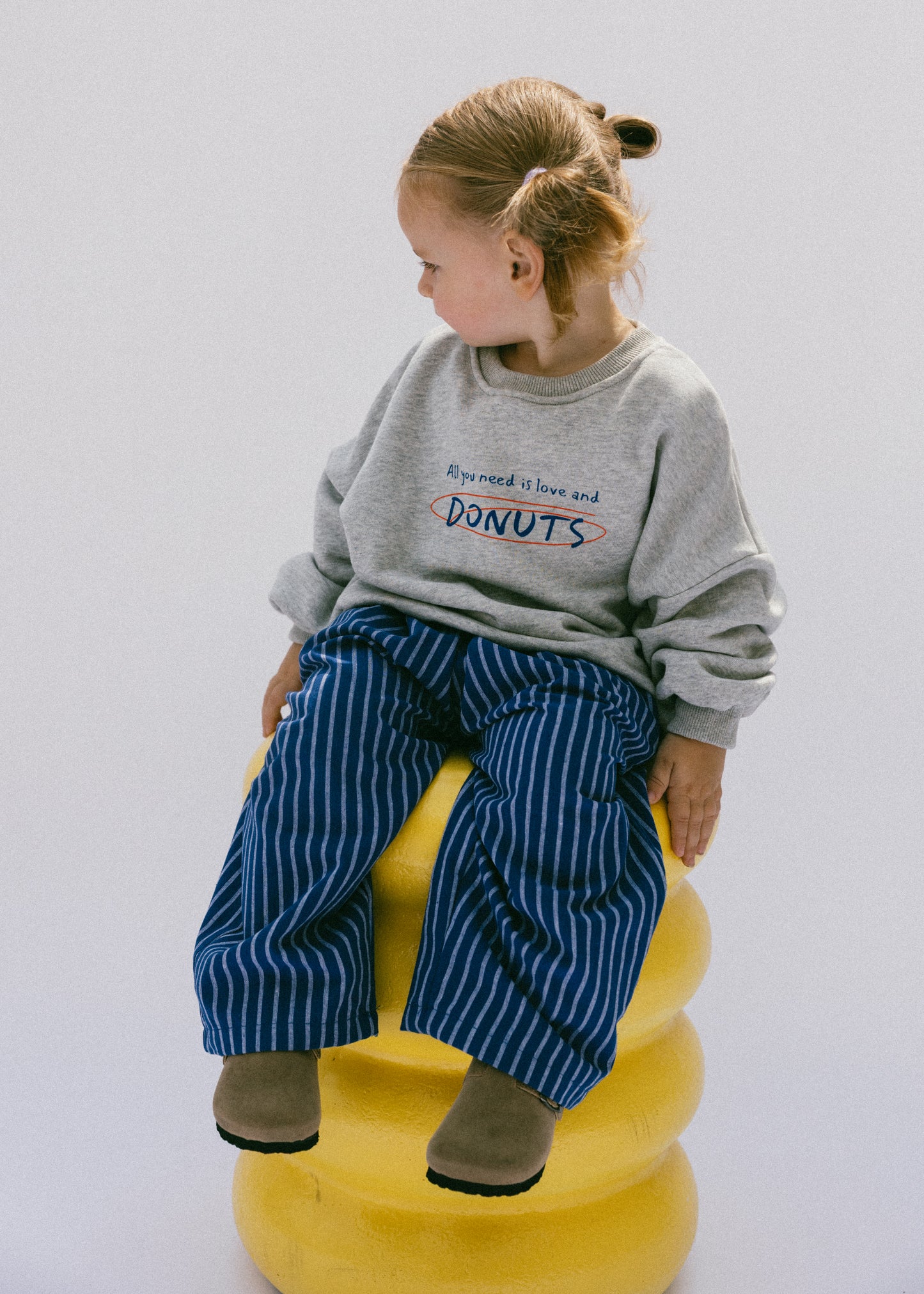 Graphic Crewneck- Donuts- Gray