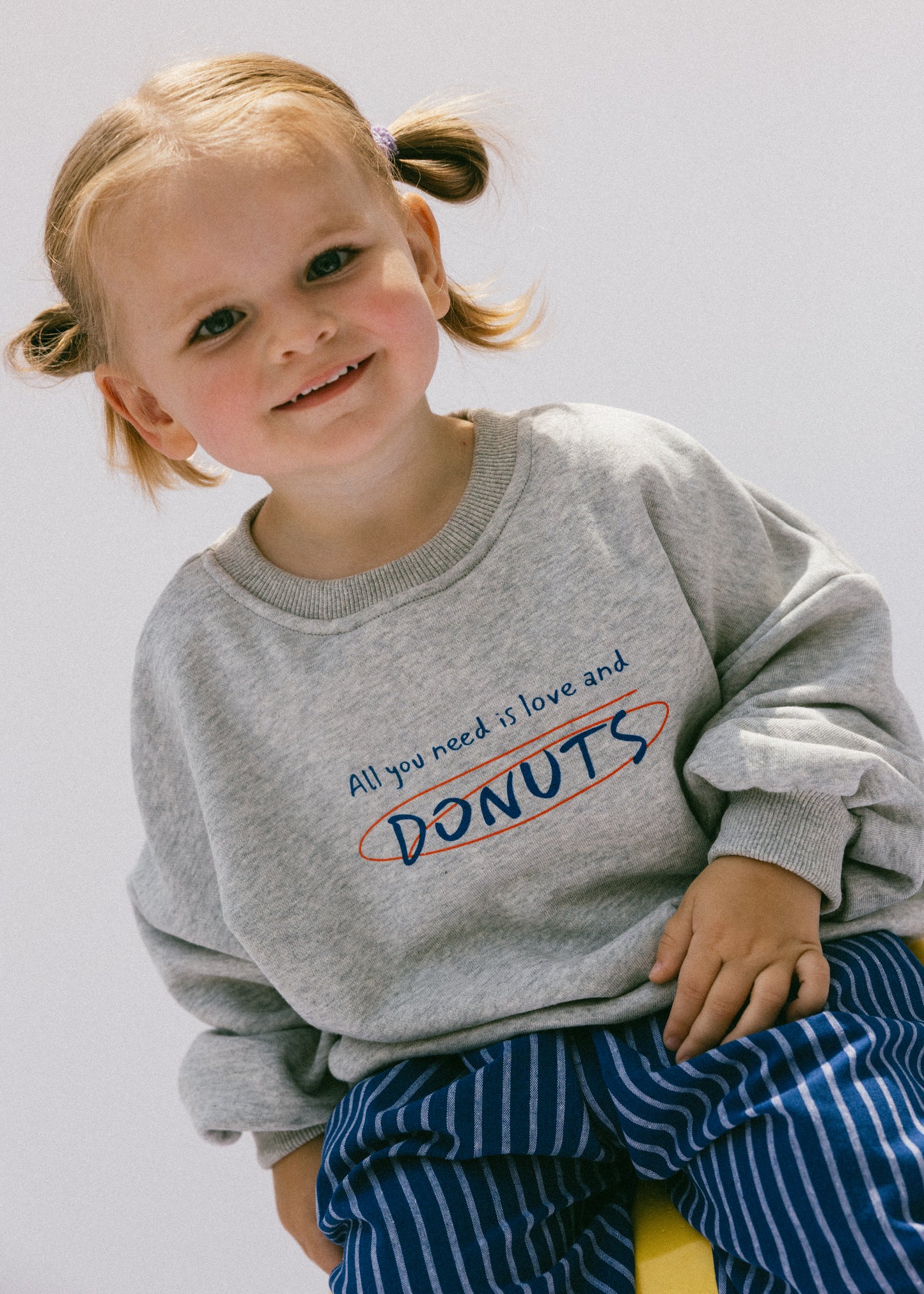 Graphic Crewneck- Donuts- Gray