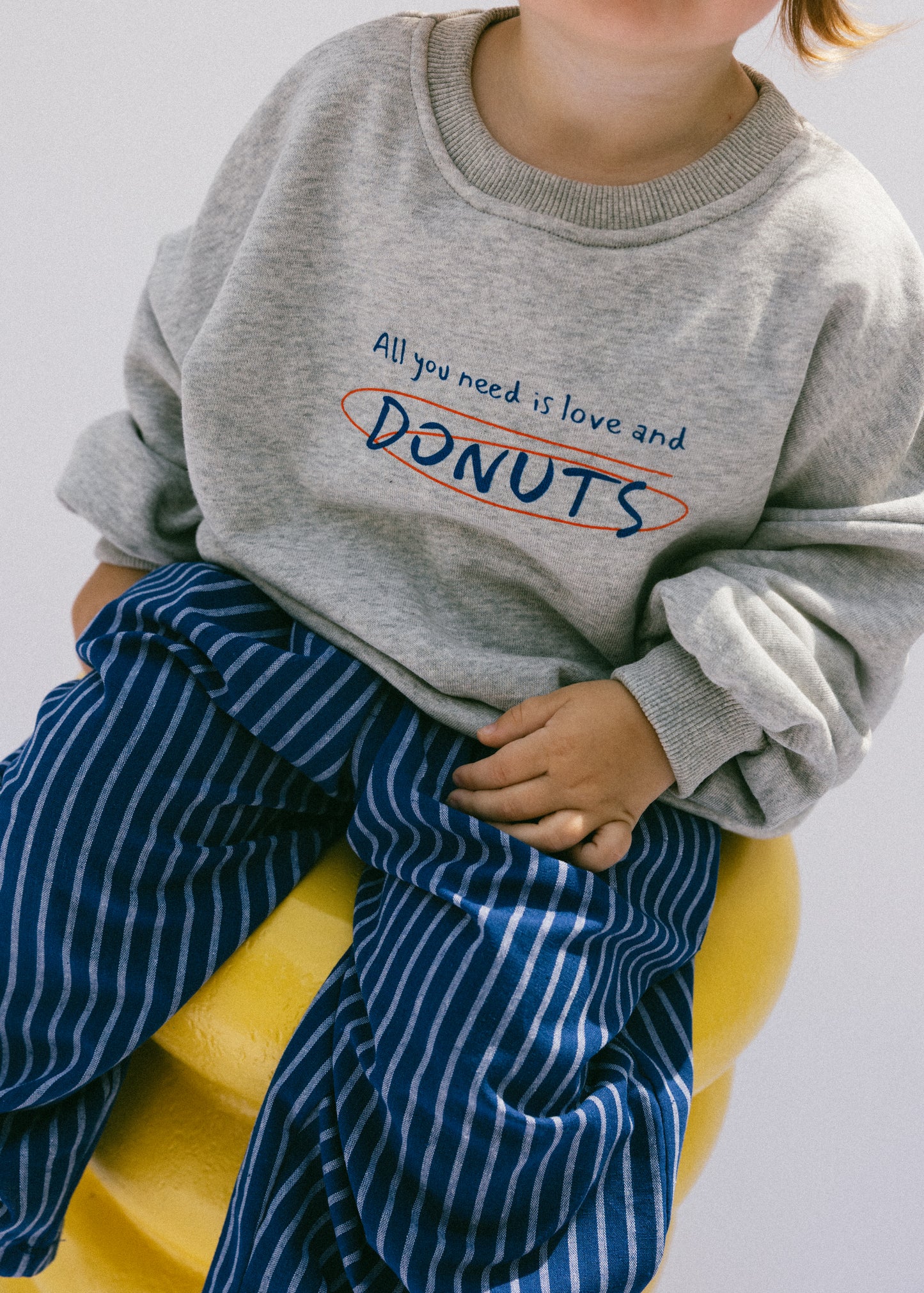Graphic Crewneck- Donuts- Gray