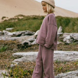 Knitted Cotton Top- Dusty Purple