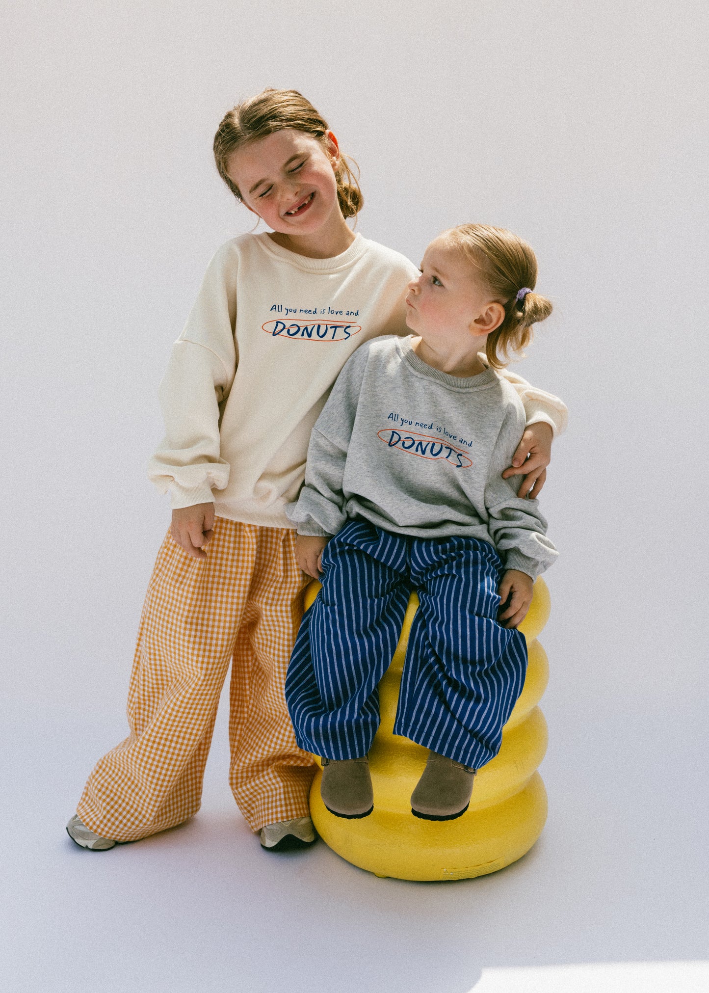 Graphic Crewneck- Donuts- Gray