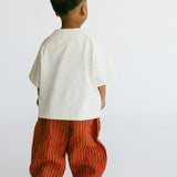 Linen Stripe Pants- Tomato