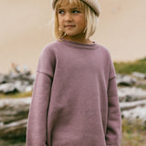 Knitted Cotton Top- Dusty Purple